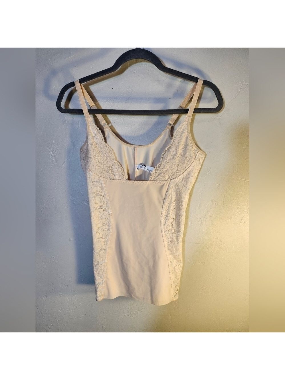 Maidenform torsette anti static open bust firm control lace panel sz L